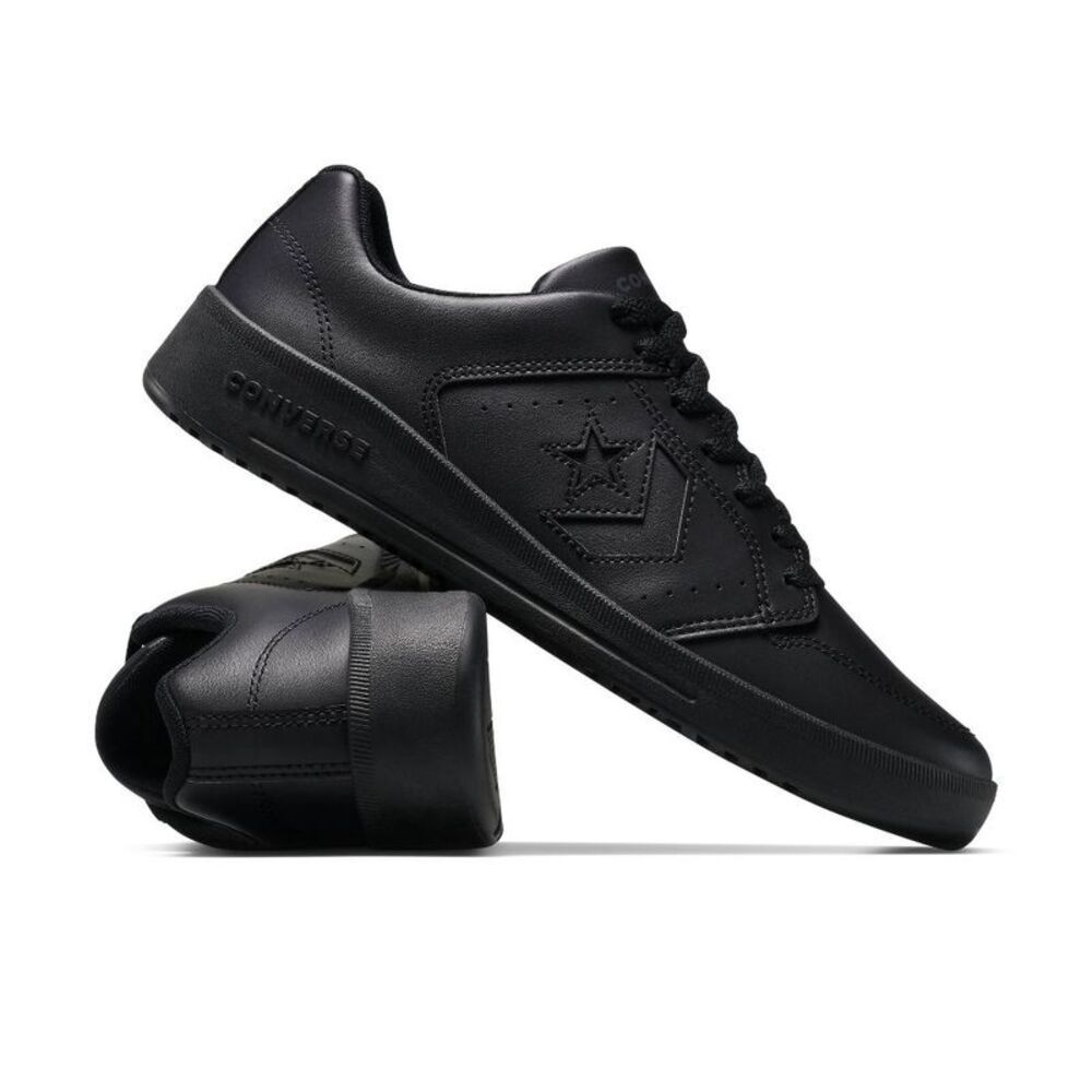Converse Adult Day One Court Sneakers - Triple Black M11/W12.5